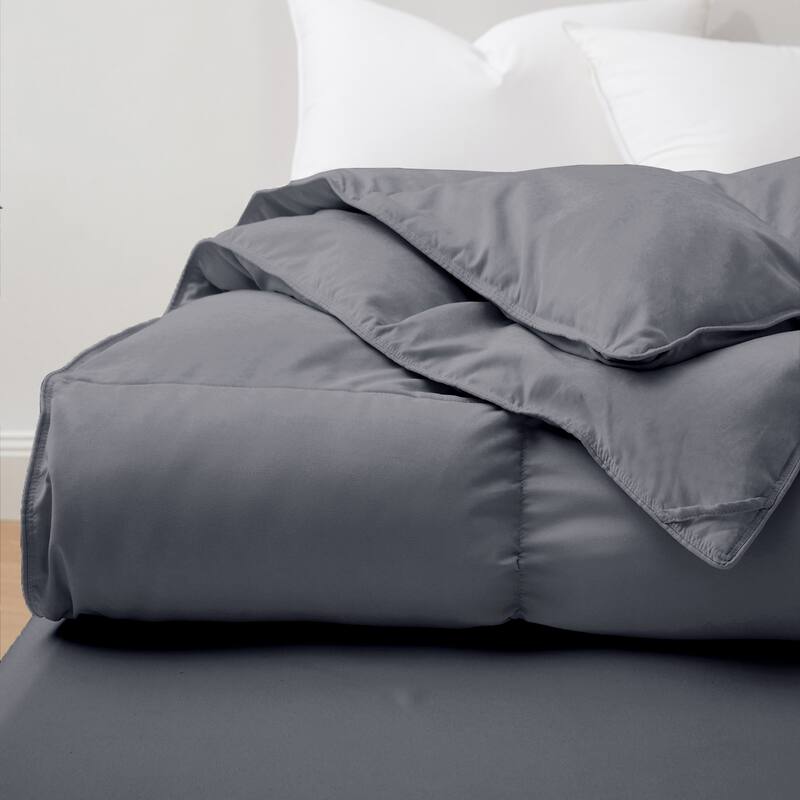 Lightweight to All-season White Goose Down Feather Fiber Comforter Duvet Insert