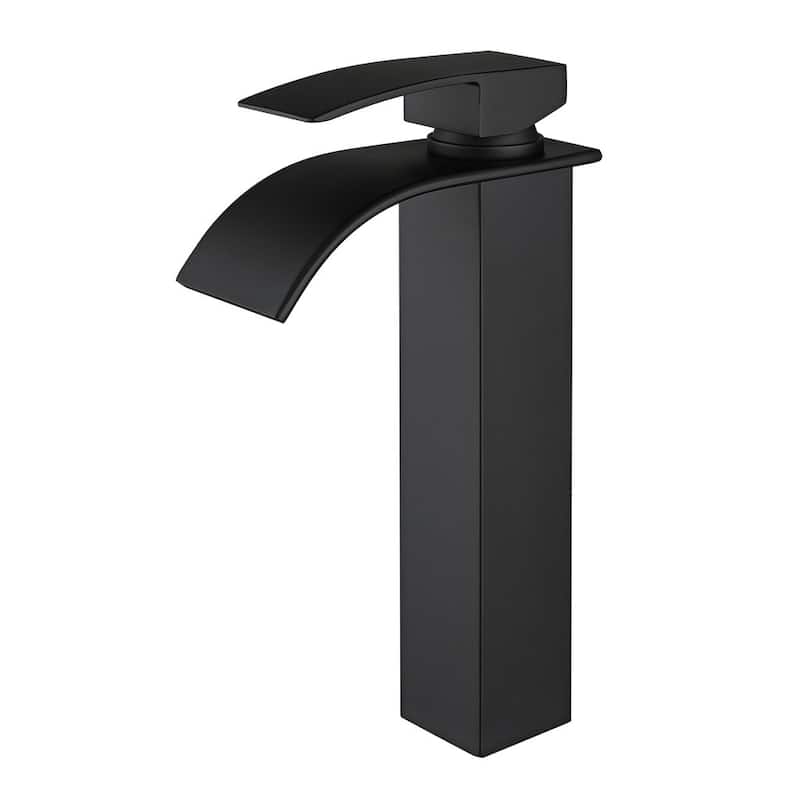 Raina 10" Single Hole Vessel Sink Bathroom Faucet - Matte Black