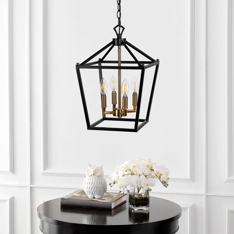 Marion Lantern Metal LED Pendant, by JONATHAN Y