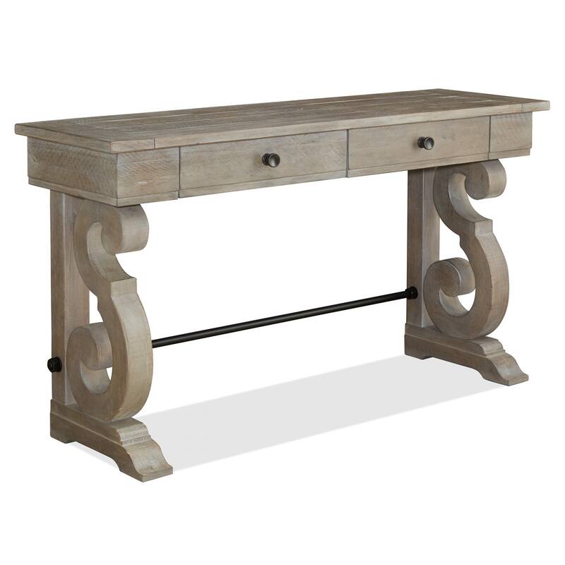 Magnussen Home Tinley Park Dove Tail Grey Rectangular Sofa Table - 50''W x 16''D x 29''H