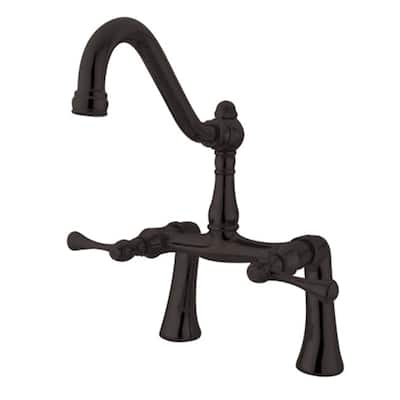 Kingston Brass Victorian Deck Mounted Clawfoot Tub Filler with Metal