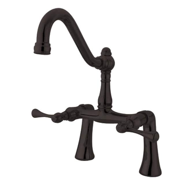 Kingston Brass Victorian Deck Mounted Clawfoot Tub Filler with Metal