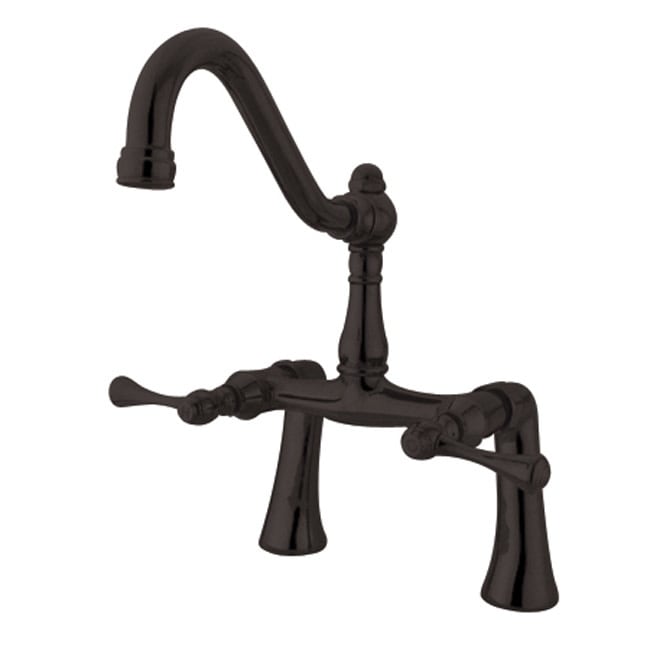 Kingston Brass Victorian Deck Mounted Clawfoot Tub Filler with Metal