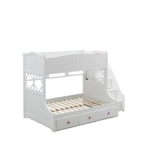 Twin/Full Bunk Bed with Storage Ladder & Drawers