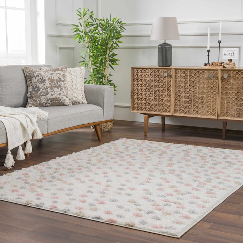 Hauteloom Cansu Living Room, Bedroom Area Rug - Contemporary - Plush Pile - Black - 2' x 3'