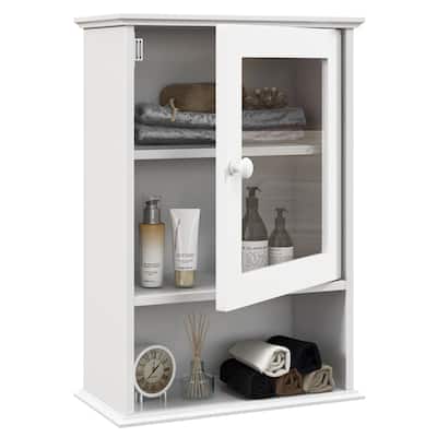 Gymax Wall Mounted Bathroom Cabinet Storage Organize Hanging Medicine