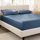preview thumbnail 6 of 55, Bare Home Organic Cotton Fitted Sheet - Smoth Sateen Weave Full - Bering Sea