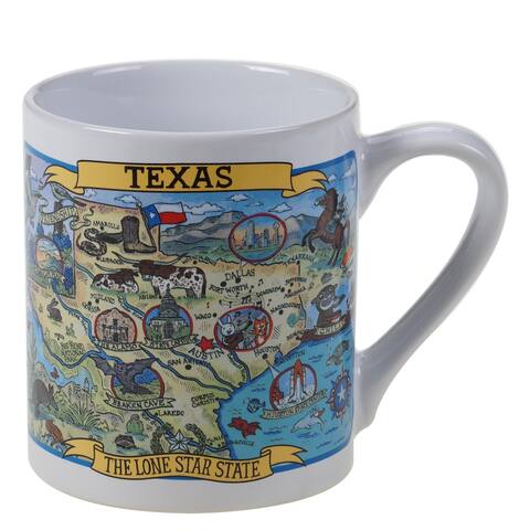 Certified International Texas Souvenir 20 oz. Jumbo Mugs (Set of 6)