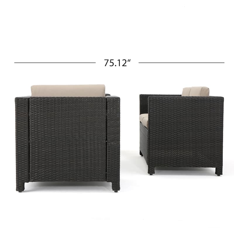 Puerta Outdoor 4-piece Patio Chat Set by Christopher Knight Home