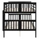 preview thumbnail 14 of 16, Full over Full Bunk Bed with Ladder for Bedroom, Guest Room Furniture-White