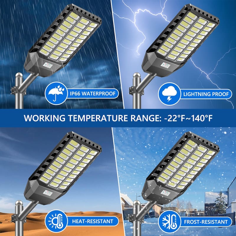 8700W Commercial Solar Street Light with Motion Sensor & Dusk to Dawn