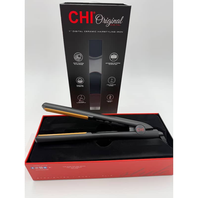 CHI Original Digital Ceramic Hairstyling Midnight Matte Iron CA2354 - Black