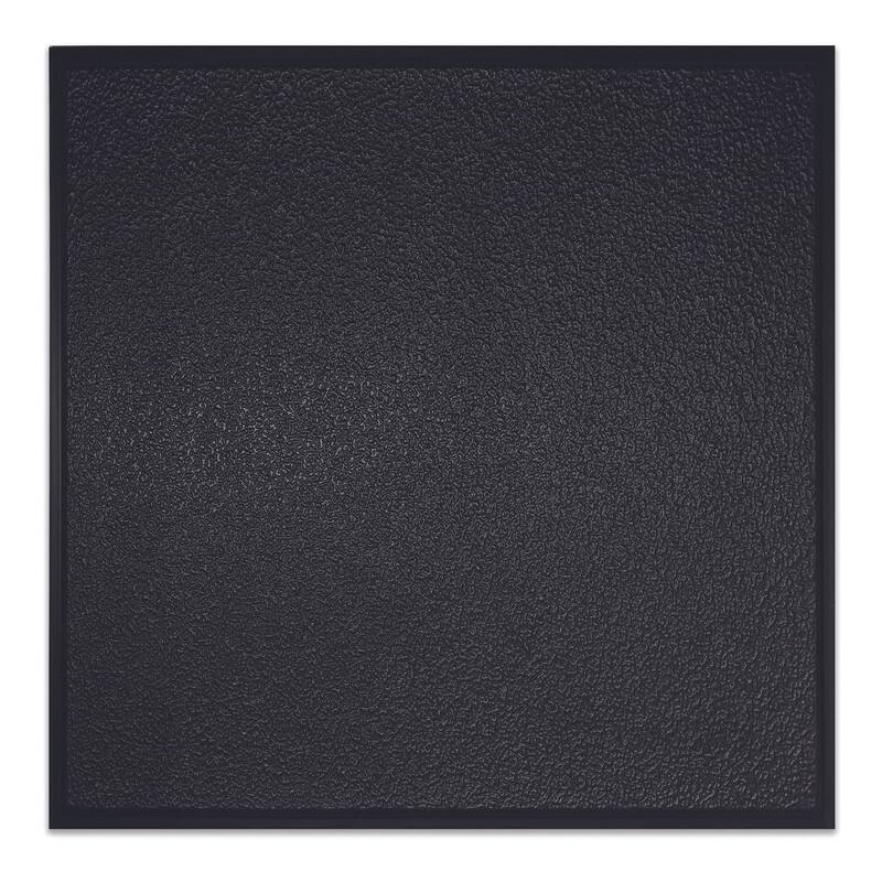 Genesis Stucco Pro Revealed Edge Black 2 x 2 ft. Lay-in Ceiling Tiles - 6in x 6in Sample