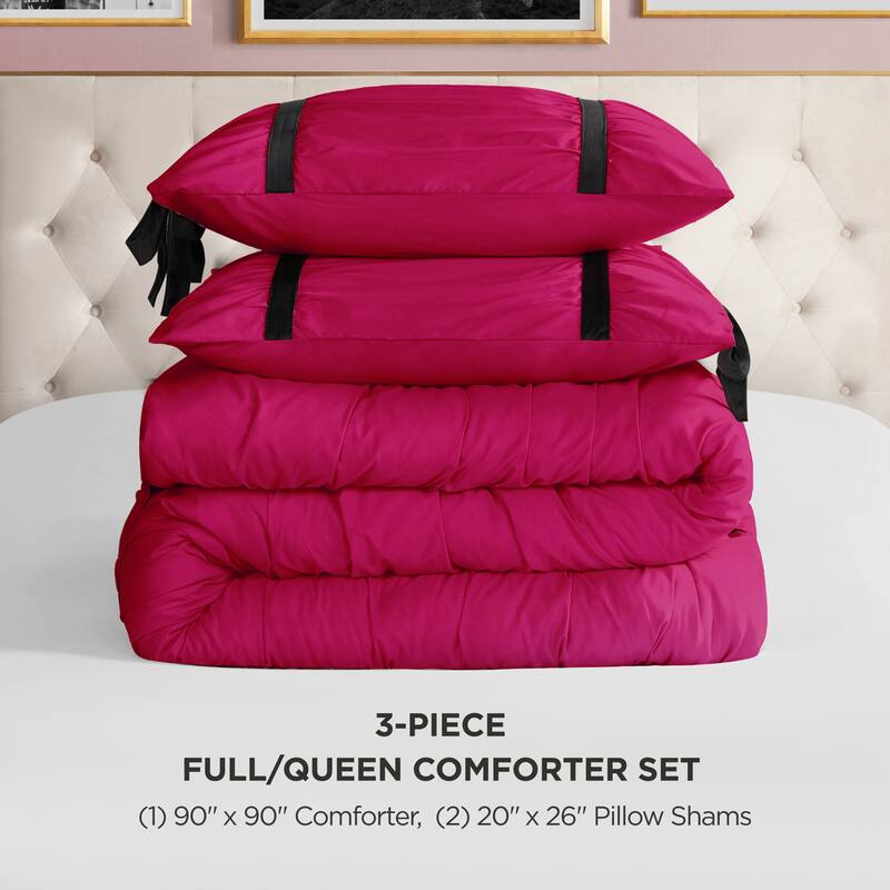 Juicy Couture Amelie Bows Ruched Comforter Sets