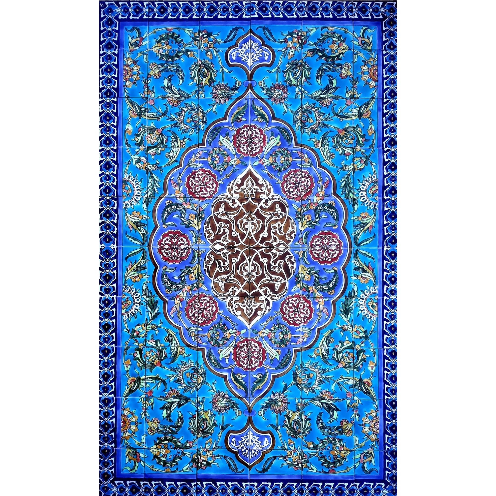 18in x 18in Intricate Area Rug Persian Design 18pc Ceramic Tiles Set