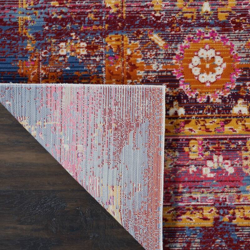 HomeRootsFloral Transitional Rectangle Area Rug - 94' X '63' X '0.5