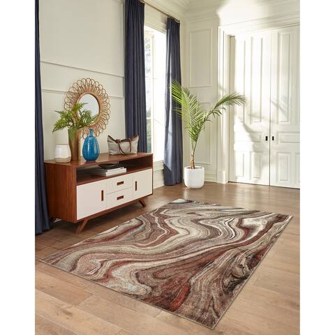Liora Manne Ashford Agate Indoor Rug Red