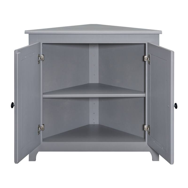 Arch+Haven Solid Wood Corner Cabinet