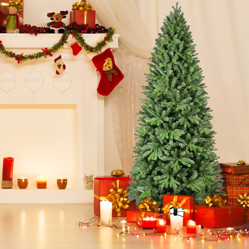 Artificial Christmas Tree - PE+PVC Tips, Full-Bodied, Hinged Branches, Metal Stand, Classic Green