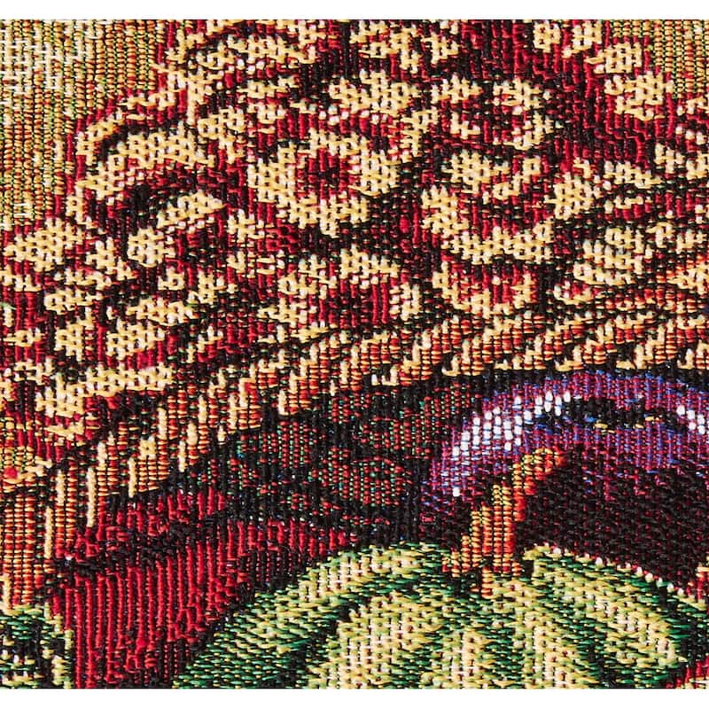 Violet Linen Fall Harvest Thanksgiving Autumn Leaves Sunflowers, 13" X 19" Rectangler, Set of 4, Decorative Place Mats