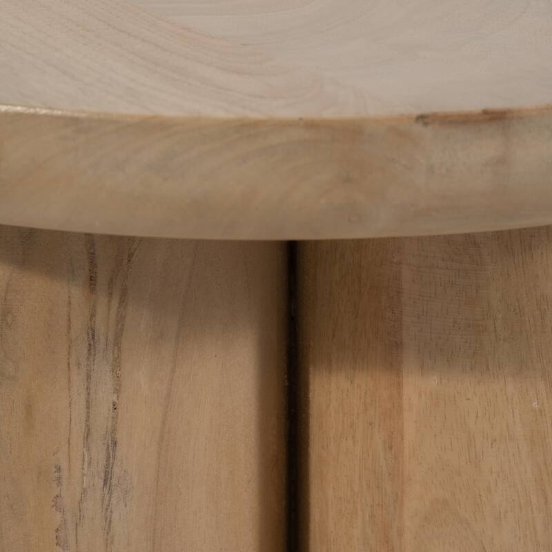Sagebrook Home Modern Neutral Wooden End Table