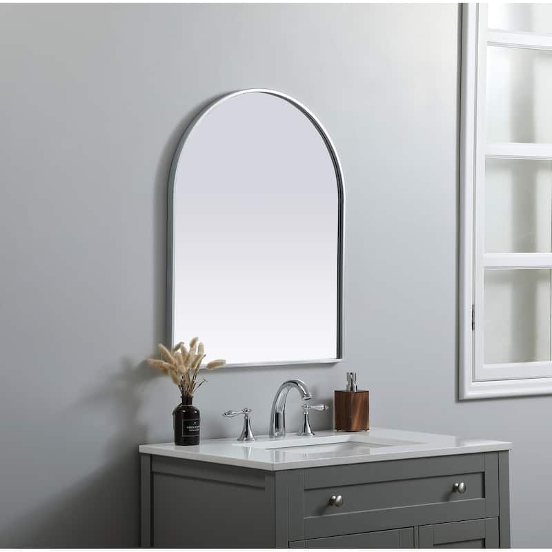 Indigo Home Metal Frame Arch Mirror 24x30 Inch