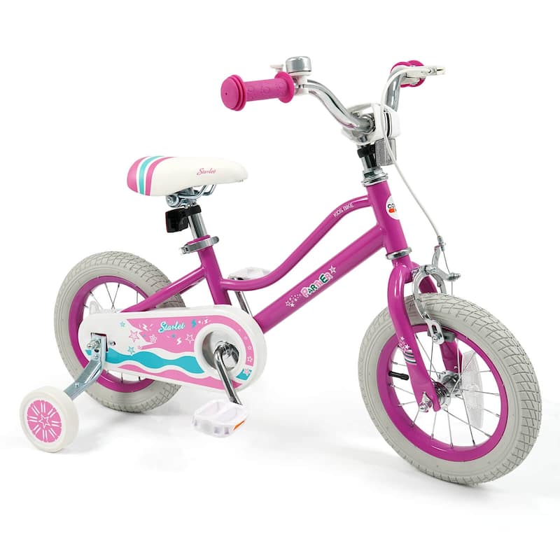 Costway 12”/14”/16”/18” Kids Bicycle with Dual Brake System Adjustable - 12”
