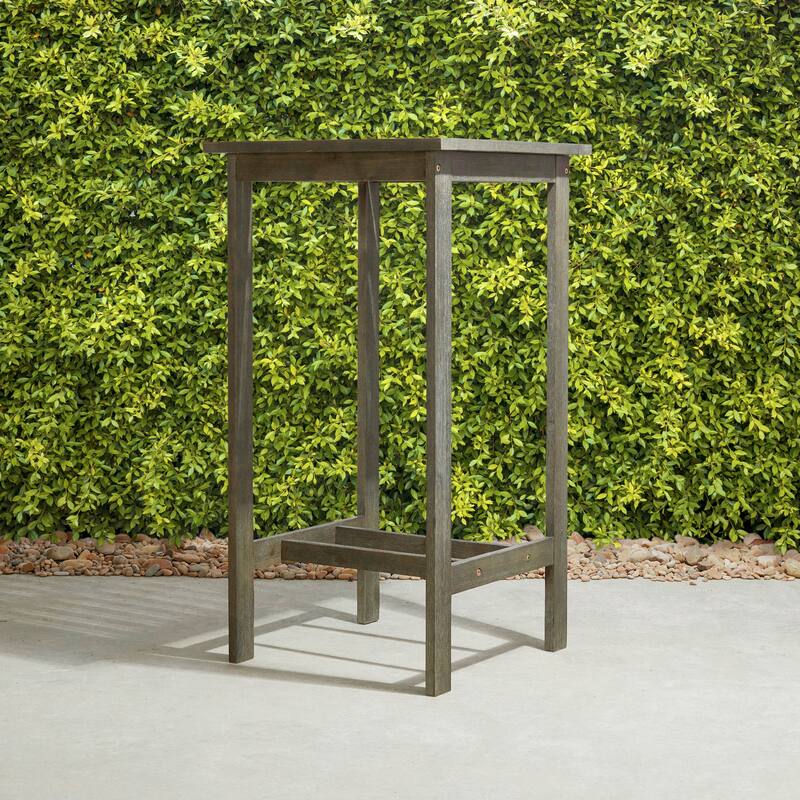 Grey-washed Farmhouse Wood Bar Table - Gray Wash