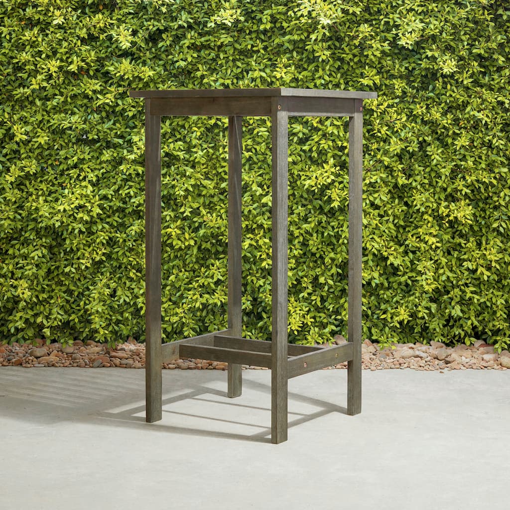 Grey-washed Farmhouse Wood Bar Table