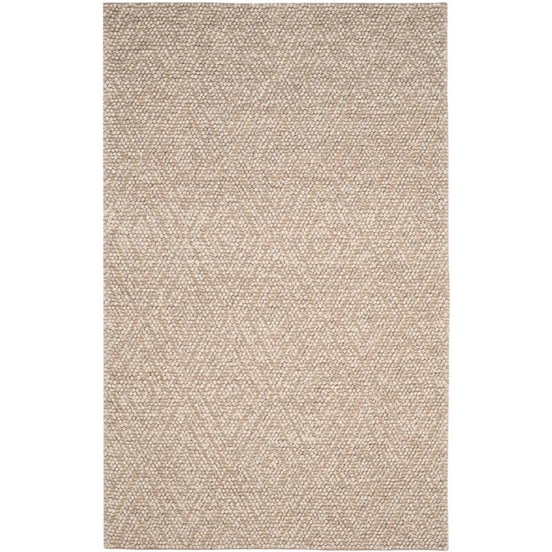 SAFAVIEH Natura Edita Handmade Wool Rug - 6' x 6' Square - Beige