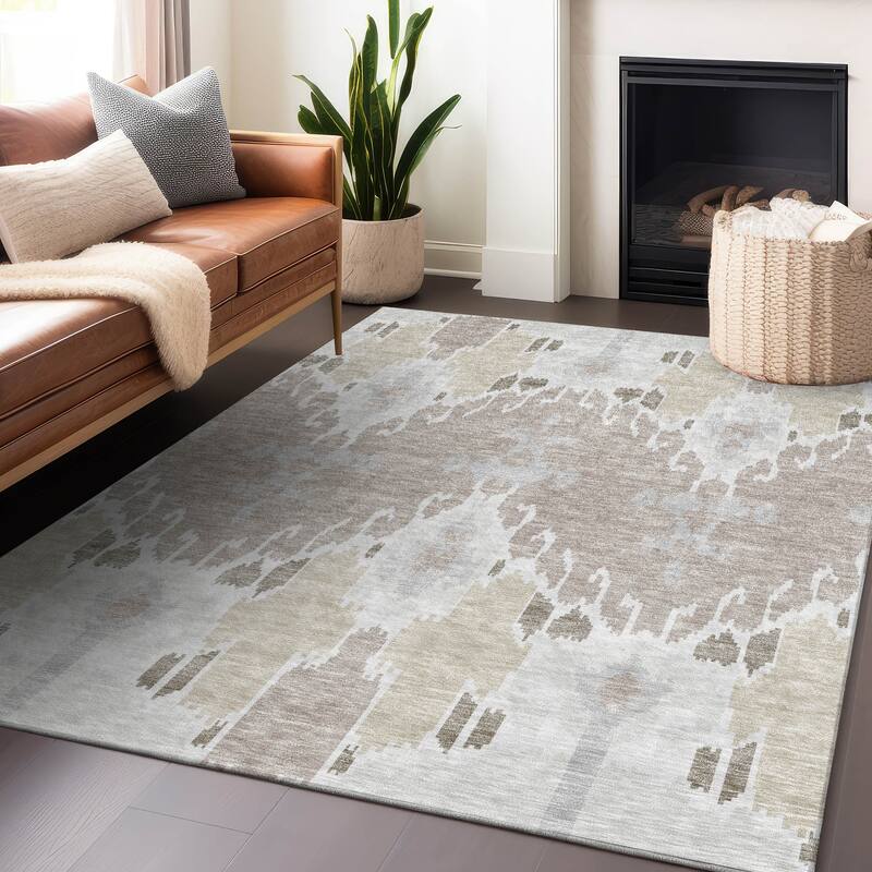 Premium Washable Super Soft Boho Ikat Mayfield Rug