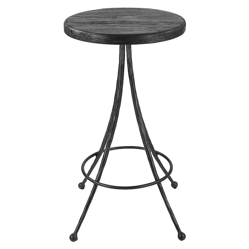 Uttermost Sona Black Counter Stool - 19.7"W x 26"H x 19.7"D