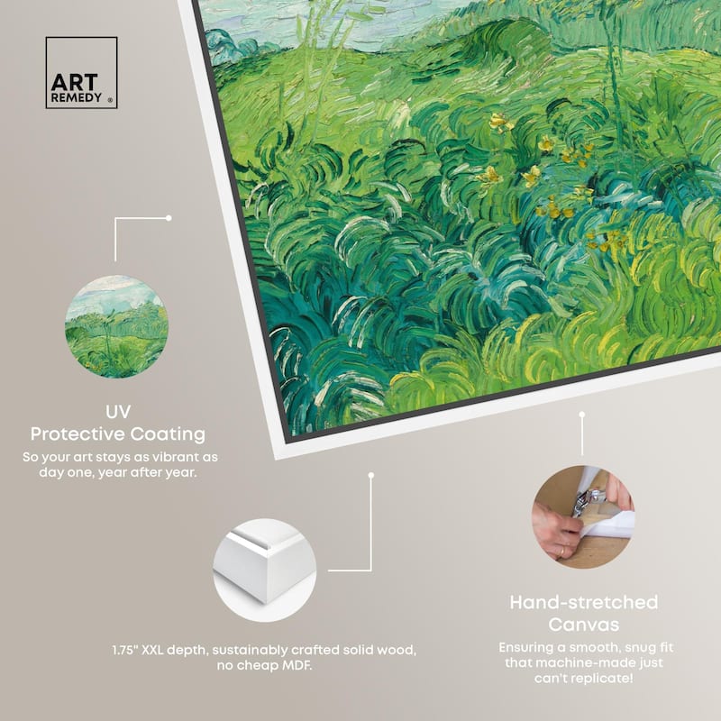 Green Wheat Fields Canvas by Art Remedy