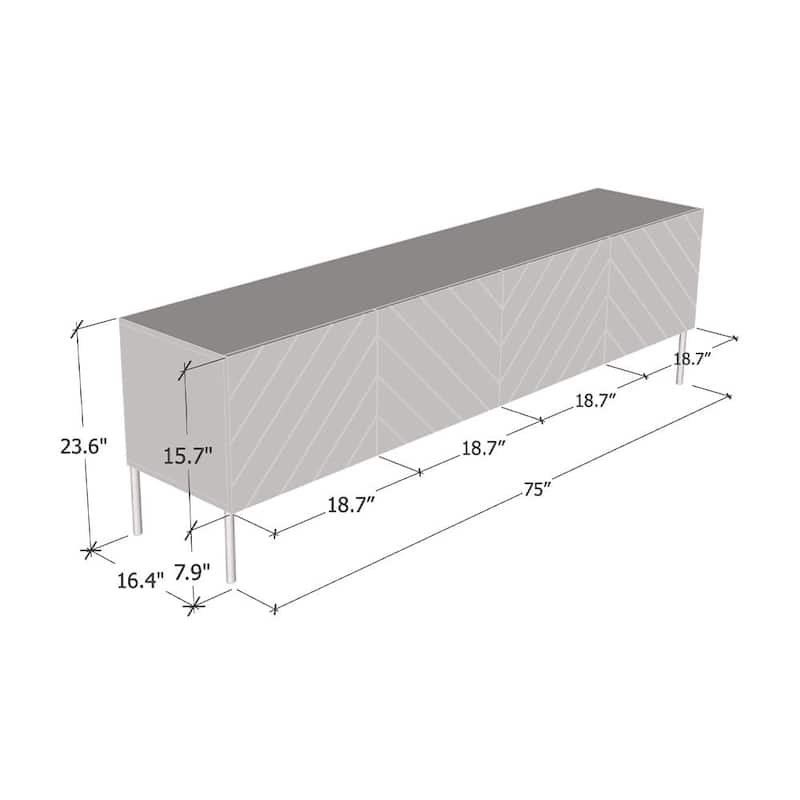 Abeto 75" TV Stand