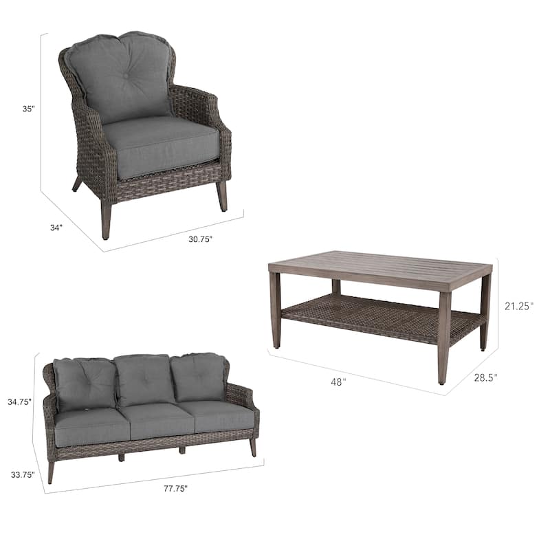 Tenaya 4-Piece Wicker Sofa Set