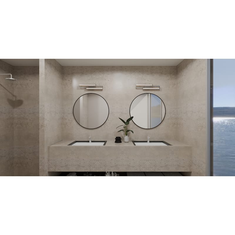 Kocha Integrated LED Painted Brushed Nickel Bath Light with CCT Switch