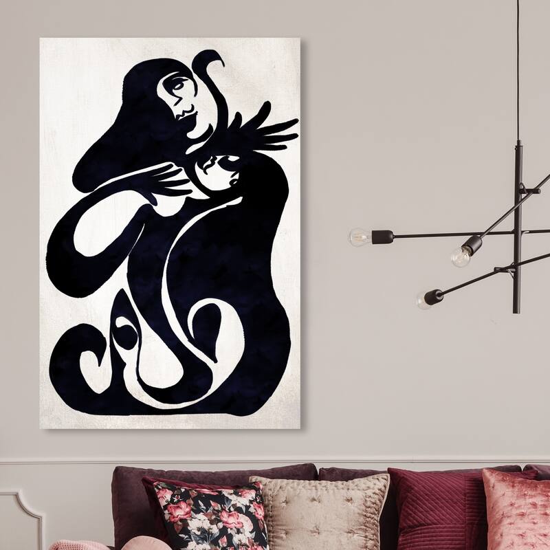 Wynwood Studio Canvas People and Portraits Faces III Black and Modern & Contemporary Wall Art Canvas Print - 45 x 30