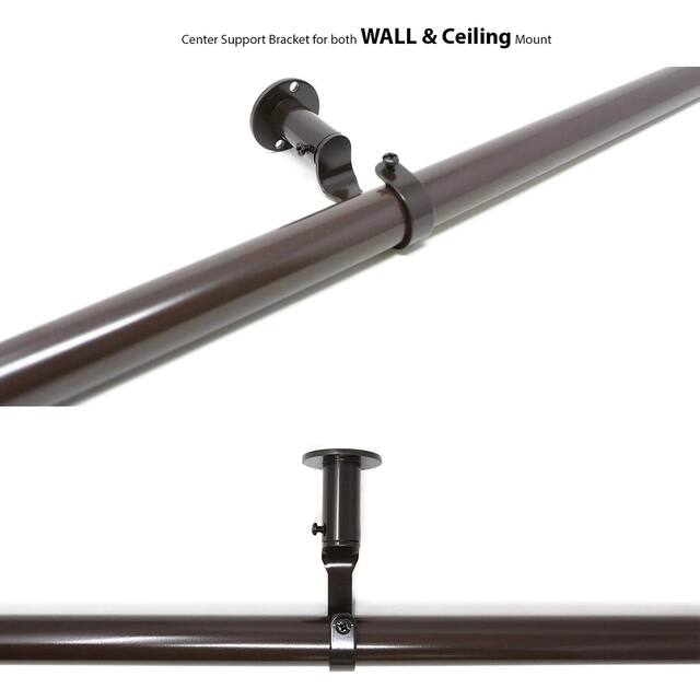 Energy-saving Wraparound Adjustable French Blackout Curtain Rod Set