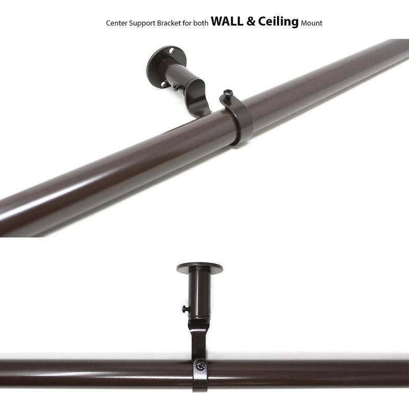 Energy-saving Wraparound Adjustable French Blackout Curtain Rod Set