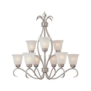 Basix 9-Light Chandelier - satin nickel