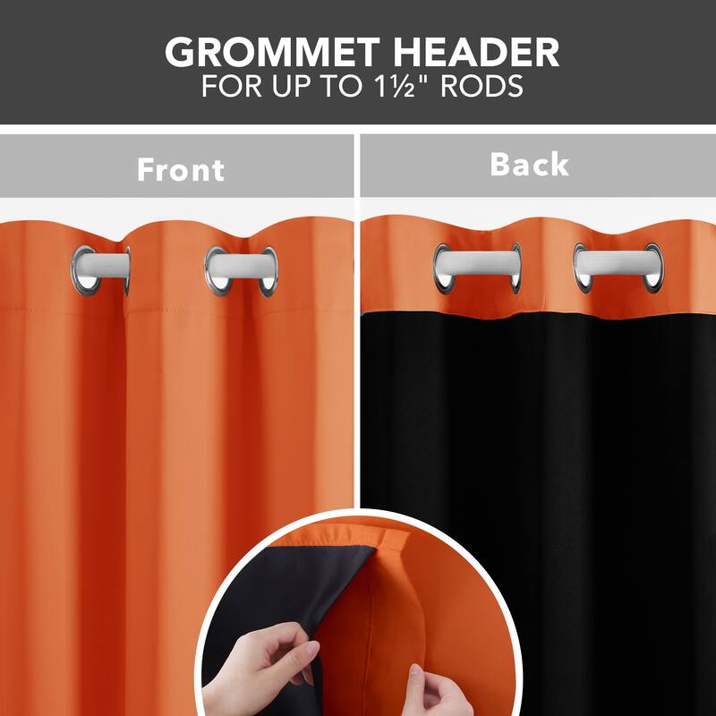 Deconovo 100 Percent Blackout with Liner Grommet Curtain (2 Panel)