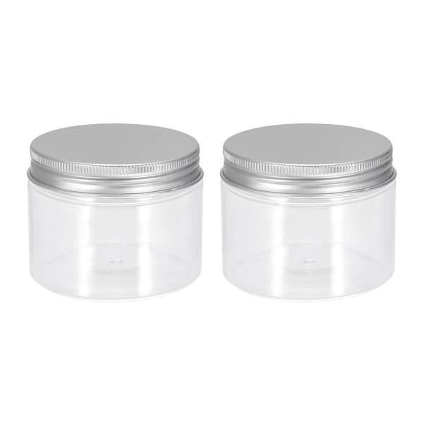 https://ak1.ostkcdn.com/images/products/is/images/direct/44e6612b99cd447d2ca7fbd1cea127c247ac445b/2Pcs-300ml-Clear-Plastic-Jars-with-Silver-Lid-Food-Storage-Container-for-Kitchen.jpg?impolicy=medium