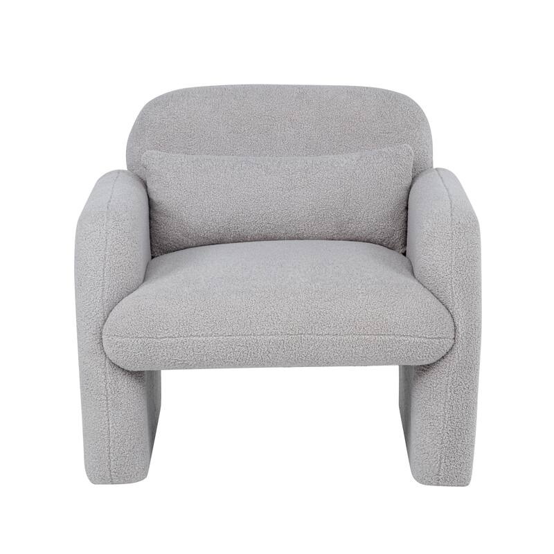 Stylish and Minimalist Single Sofa Chair with Arms and Pillow, Armchair, Accent Chair for Living Room, Bedroom, Study