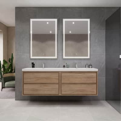 Morava 72" Wall-mounted Vanity with Double Sink