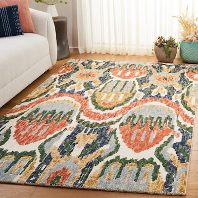 SAFAVIEH Handmade Ikat Katiuscia Bohemian Wool Rug