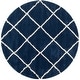 preview thumbnail 77 of 135, SAFAVIEH Hudson Shag Estella Diamond Trellis 2-inch Thick Rug 11' x 11' Round - Navy/Ivory
