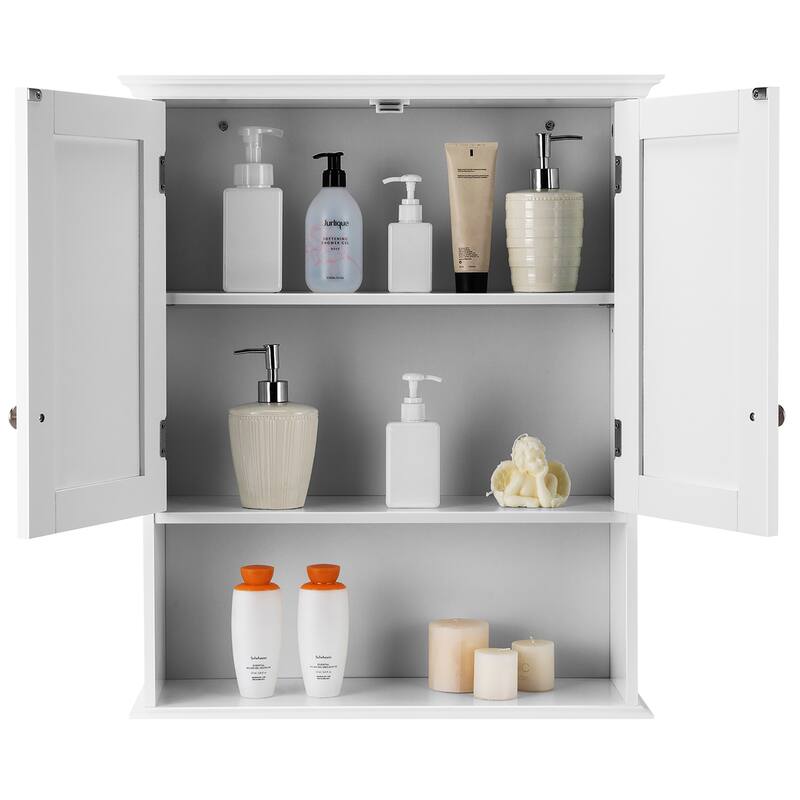 Costway Wall Mount Bathroom Cabinet Storage Organizer Medicine Cabinet
