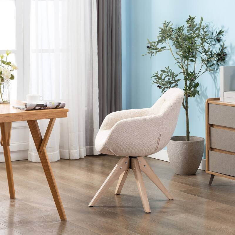 Modern Home Office Swivel Desk Chair Fabric Accent Chair