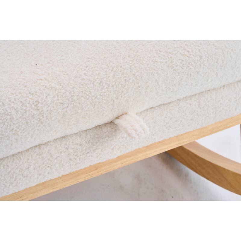 Nursery Rocking Chair - 39.76" Tall with Flip-Down Ottoman