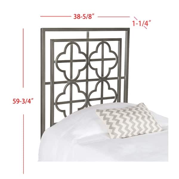 SAFAVIEH Lucina French Antique Iron Metal Quatrefoil Headboard (Twin)